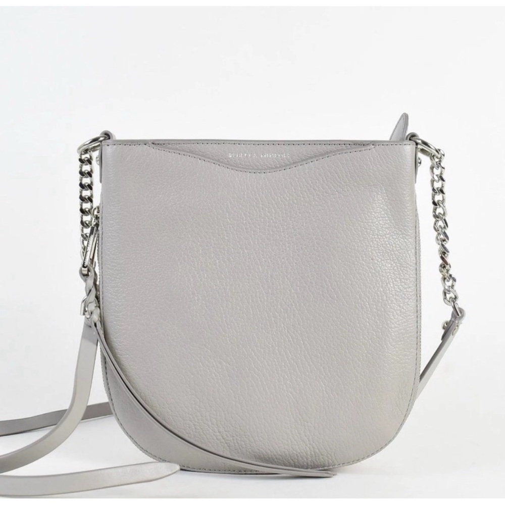 Rebecca Minkoff Gray Crossbody Bag with Silver Chain